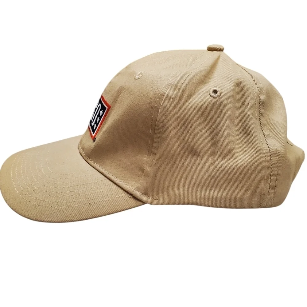 USO Support Our Heroes Slideback Hat Tan OS Adjustable Embroidered Cotton